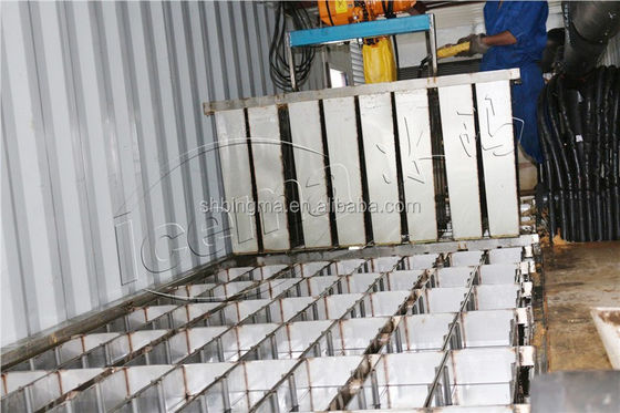 دستگاه یخ ساز صنعتی بلوک 10t/24h دستگاه یخ R404a R22