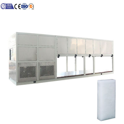 37.5KW ظرفیت خنک کننده ماشین یخ بلوک خنک کننده مستقیم با تبخیر کننده صفحه فولاد ضد زنگ