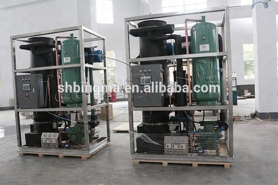 دستگاه یخ لوله ای صنعتی 3T / روز CE سیستم تولید یخ لوله ای تجاری برای نگهداری تازه