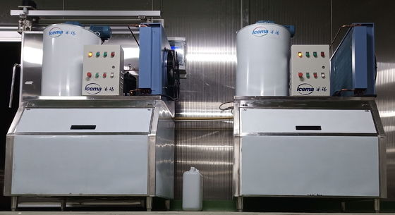 دستگاه یخ پولکی آب شیرین 2T 380V/220V با ذخیره یخ