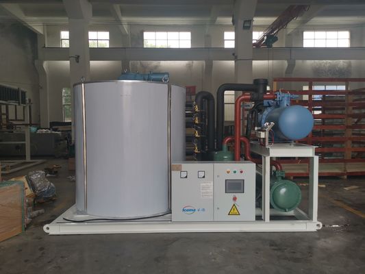 دستگاه یخ ساز فلیک آب شیرین صنعتی 5 تن خنک کننده مستقیم