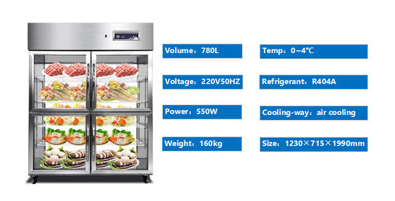 یخچال 4 در از فولاد ضد زنگ 780L