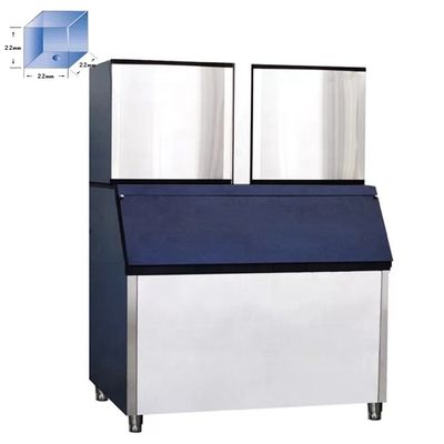 قیمت مناسب 1345*1050*1950mm ماشین تولید یخ مکعب 1 تن تجاری برای نوشیدنی شراب چای آنلاین