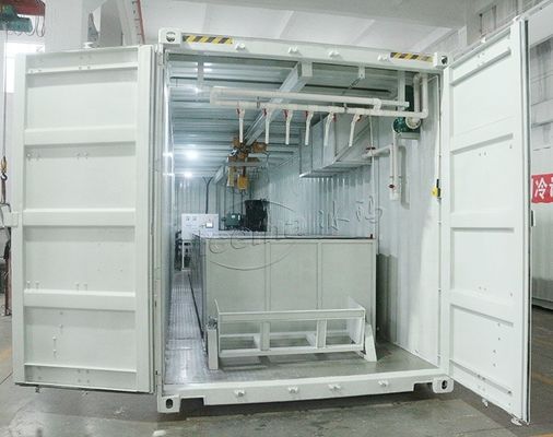2000 کیلوگرم TECUMSEH کمپرسور 15 تن کانتینر بلوک یخ ماشین با کارخانه تلفن همراه