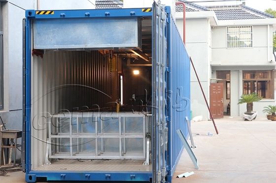 RefComp کمپرسور 31.25KW 8T دستگاه یخ بلوک کانتینر قابل جدا کردن برای بندر و اسکله