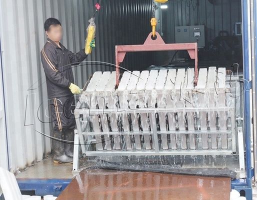 RefComp کمپرسور 31.25KW 8T دستگاه یخ بلوک کانتینر قابل جدا کردن برای بندر و اسکله
