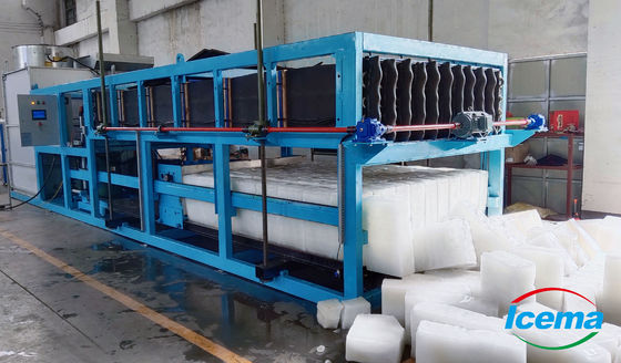 خنک کننده هوا/آب 20 تن ماشین یخ سازی بلوک یخ صنعتی سفارشی 85.5KW