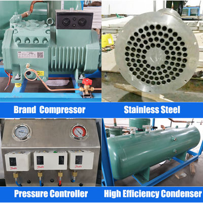 15 تن دستگاه یخ لوله ای آب اتوماتیک / condenser تبخیر برای صنعت نوشیدنی