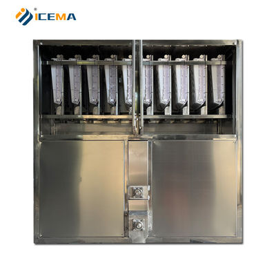 22*22*22mm یخ اندازه 1 تن 2 تن 3 تن صنعت یخ مکعب ماشین ساخت با 10.5kW قدرت