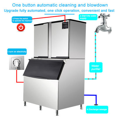 Top sale 750kg output commercial ice cube makers machines for bar ماشین های تولید یخ تجاری