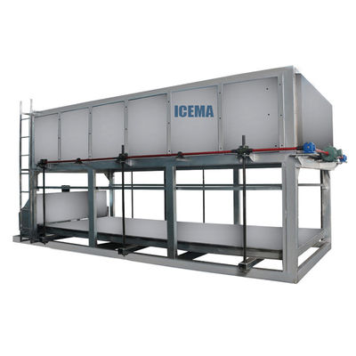 15T / 20T ماشین ساخت بلوک یخ تولید بالا و کمپرسور Bitzer / Hanbell برای تولید