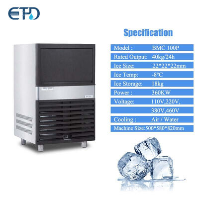 خرید دستگاه تولید یخ صنعتی قابل اعتماد با ظرفیت تولید یخ 40 کیلوگرم در 24 ساعت 430*520*800 تولید آنلاین