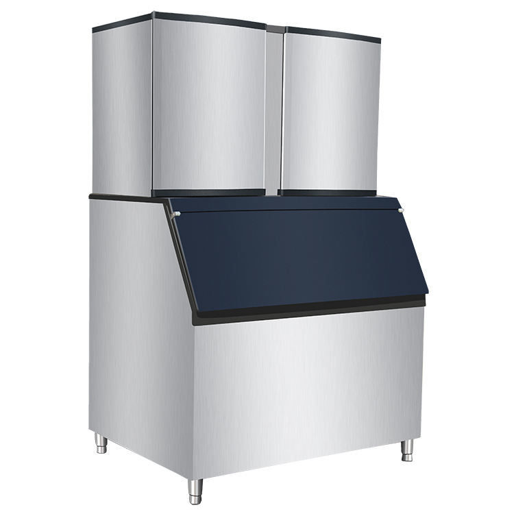 ماشین مکعب یخی تجاری با ولتاژ فولاد ضد زنگ 220-240V