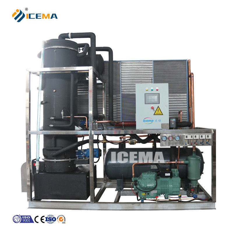 دستگاه ساخت لوله ی یخ کامل اتوماتیک 8T ICEMA با ظرفیت ذخیره ی یخ سفارشی