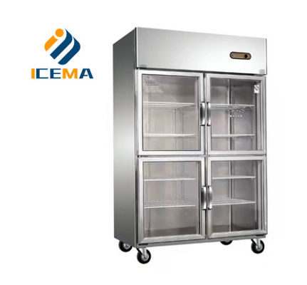 قیمت مناسب 780L تجهیزات آشپزخانه حرفه ای یخچال عمودی برند فریزر فریزر تجاری چهار درب نمایش فریزر آنلاین