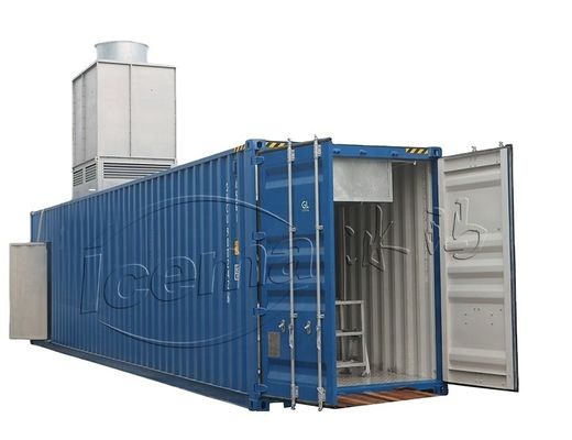قیمت مناسب RefComp کمپرسور 31.25KW 8T دستگاه یخ بلوک کانتینر قابل جدا کردن برای بندر و اسکله آنلاین
