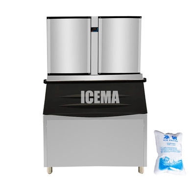 کمپرسور امرسون ICEMA اتوماتیک 1 تن یخ مکعب ساخت ماشین برای تولید یخ